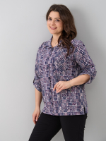 Рубашка Р-001/пьедепуль-синерозовый