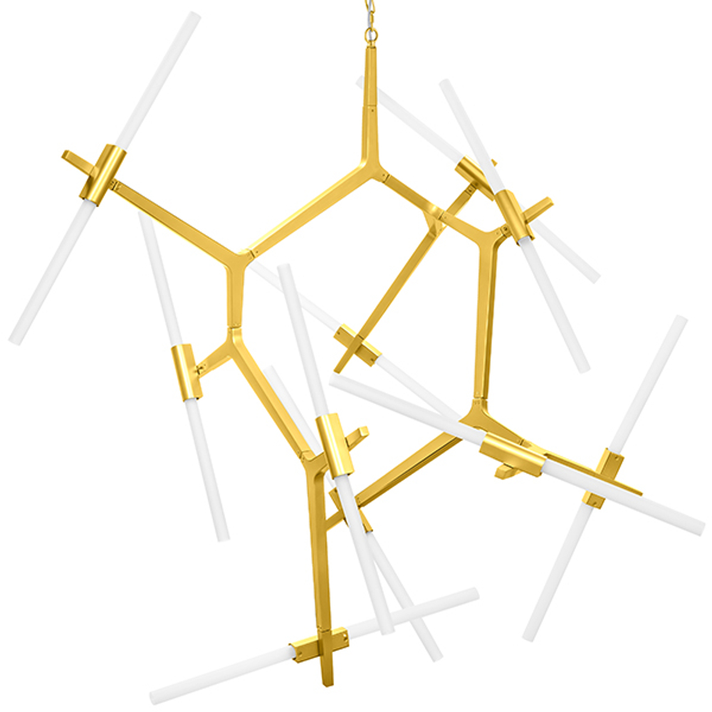742203 Люстра STRUTTURA 20х6W (led) G9 ЗОЛОТО МАТОВЫЙ