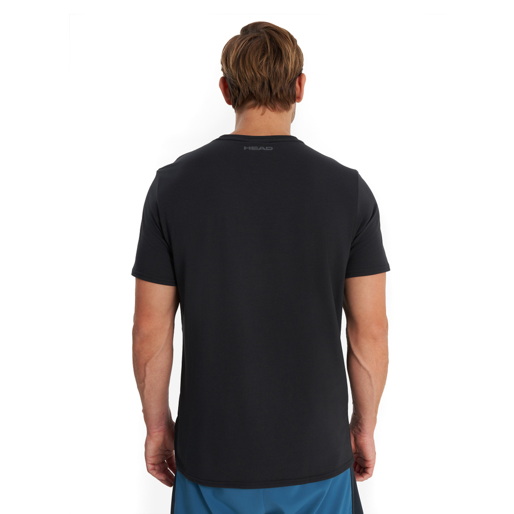 Футболка мужская HEAD Club Original T-Shirt M 811855-BK-XL, р.XL, хлопок,полиэстер,эластан, черный