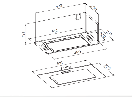 Вытяжка HOMSair Crocus Push 52 белый
