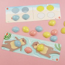 Ракушки морские пастельные цвета (тактильные) с карточками