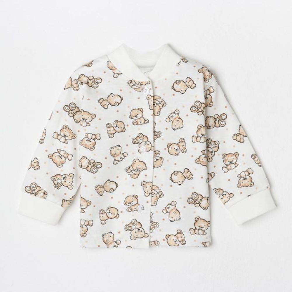 Кофточка А.70-6 КТ, белый/совушки, р. 62см 9799736