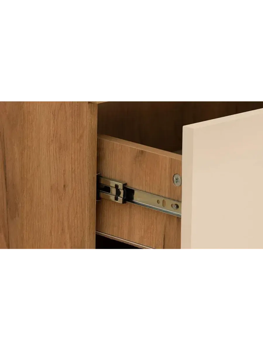 Комод для одежды Дуб Крафт золотой, Белый 92х41х84 см