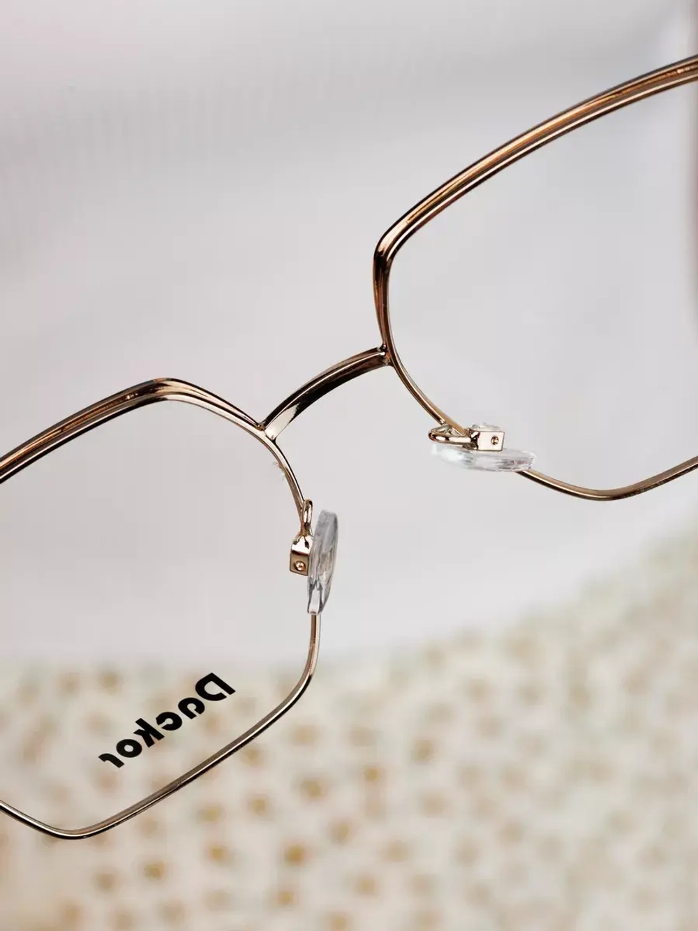 Оправа для очков женская брендовая золотистая