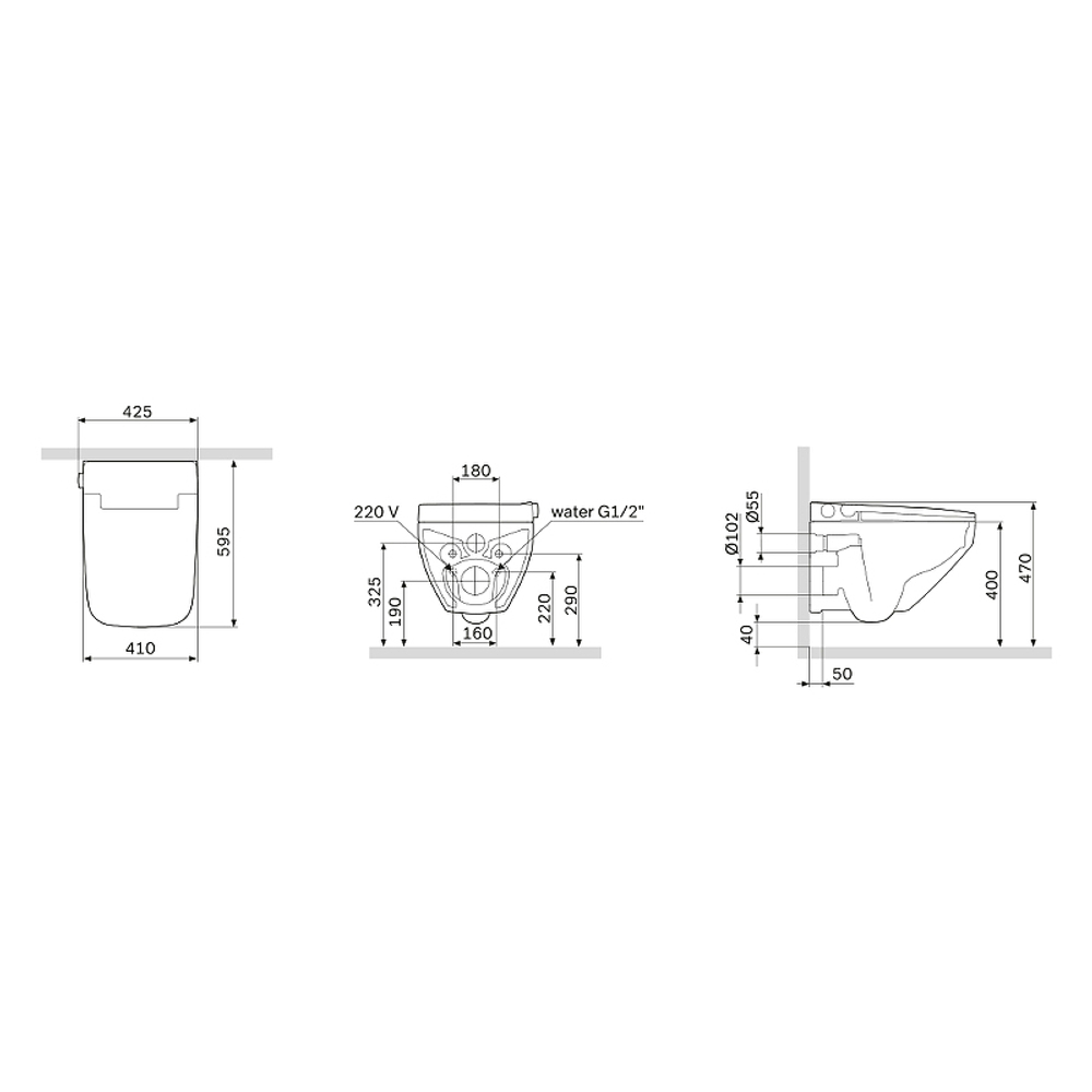 Унитаз-биде AM.PM Inspire V2.0 CCC50A1700SC подвесной с сиденьем Микролифт