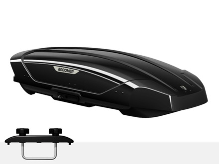 Бокс BROOMER Venture L (черный глянец,усил.,скоба) 187x89х40см. 430л. 01.129.02