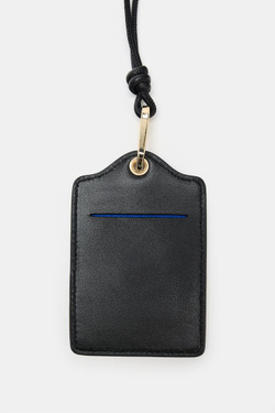 ZARA КОЖАНЫЙ КАРТХОЛДЕР, ЧЕРНЫЙ