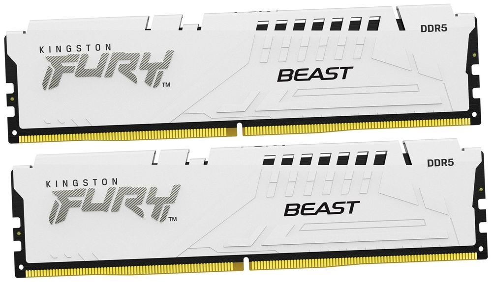 МОДУЛЬ ПАМЯТИ KINGSTON DIMM DDR5 32 GB KIT 5600MHZ FURY BEAST (AMD) KF556C36BWEK2-32 (2X16GB) CL36 WHITE