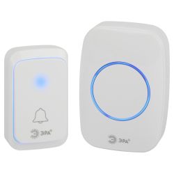 Звонок дверной ЭРА C89 беспроводной белый 38 мелодий