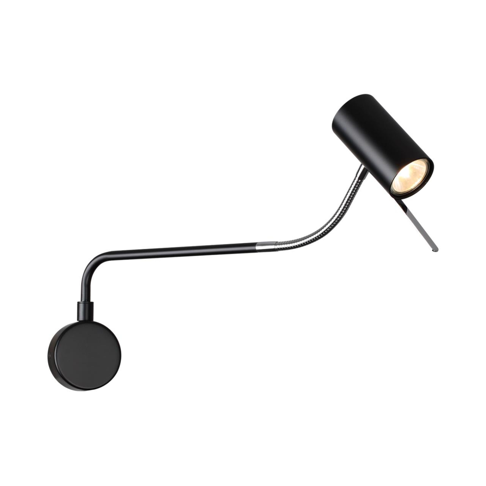 4381/1W HIGHTECH ODL23 455 черный/хром/металл Настенный св-к выкл. на плафоне IP20 LED GU10 10W GIGI