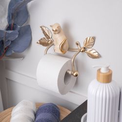 Держатель для туалетной бумаги Кот Мур Айвори Мраморное золото