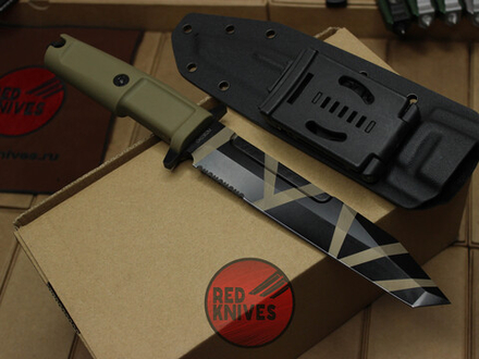 Нож Extrema Ratio Fulcrum - пустынная рукоять, клинок камо черный