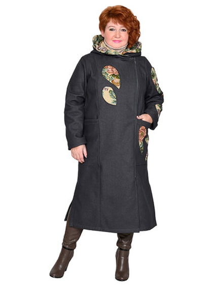 Пальто Полянки, джинс на флисе