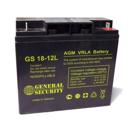 Аккумулятор GS 18-12L (12В 18А/ч)
