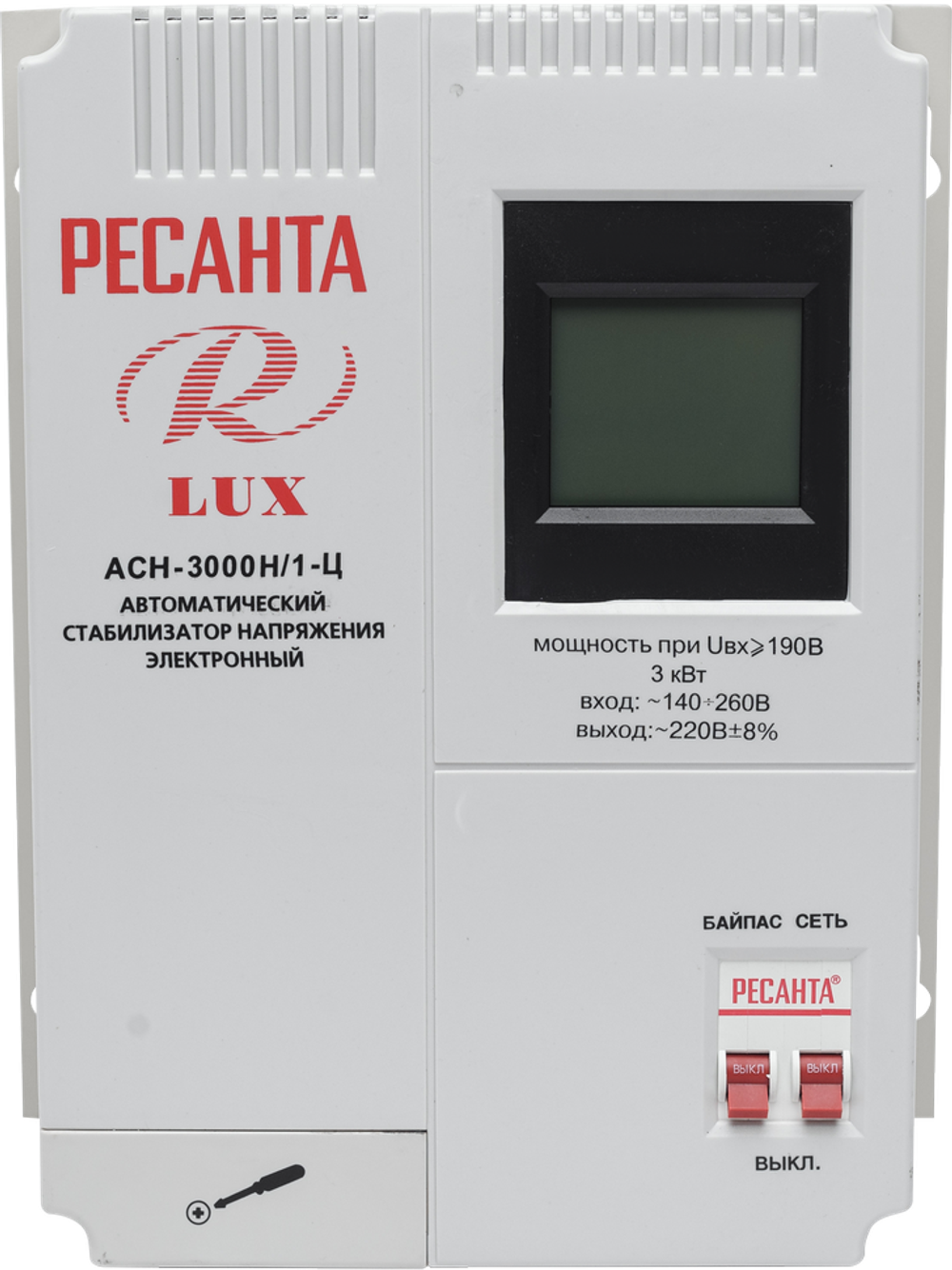 Стабилизатор напряжения серии LUX Ресанта АСН-3000Н/1-Ц