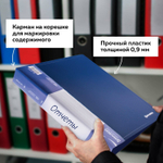 Папка 100 вкладышей BRAUBERG стандарт синий 0 9 мм (2 штуки в упаковке)