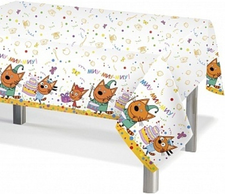 Скатерть Три Кота 120 на 180 см.