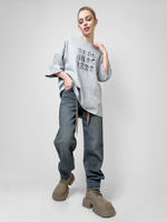 Джинсы Loloblues 50501 широкие со шнурком