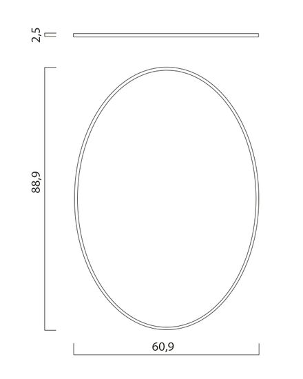 Золотое овальное зеркало “Хоган”