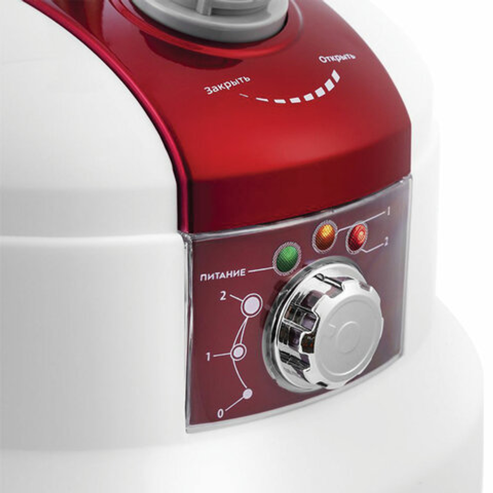 Отпариватель KITFORT KT-942, 1580 Вт, пар 30 г/мин, резервуар 2,2 л, 2 режима, белый/красный, КТ-942