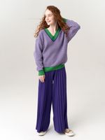 Джемпер для девочки AT954 сиренево-зеленый