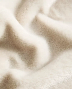 ZARA HOME ФЛИСОВЫЙ ПЛЕД, ЭКРЮ