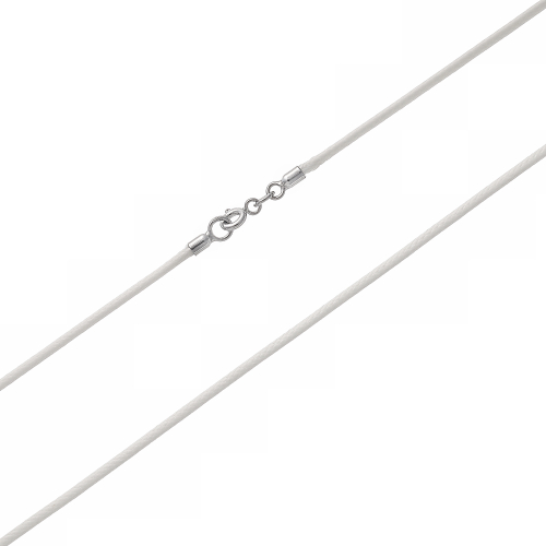 Гайтан текстильный/Родий/Белый