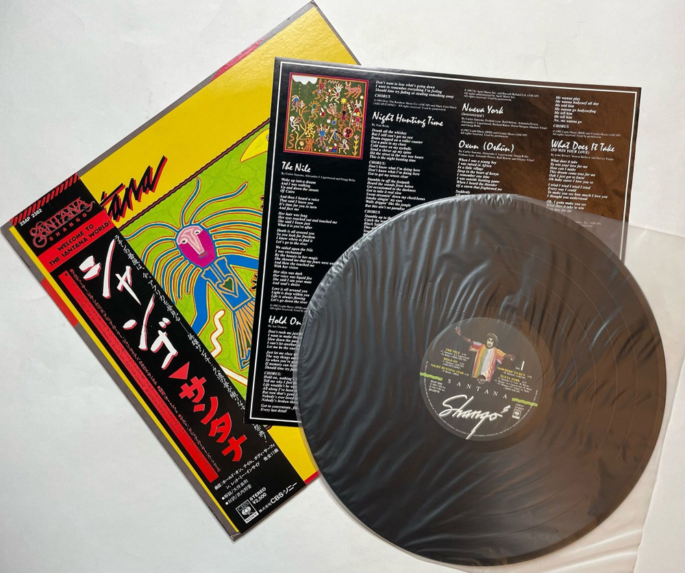 Винтажная виниловая пластинка LP Santana Shango (Japan 1982) (Obi)