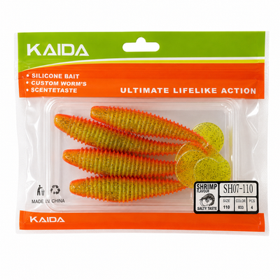 Набор силиконов KAIDA SH07-110 11см 4шт COL033 №41
