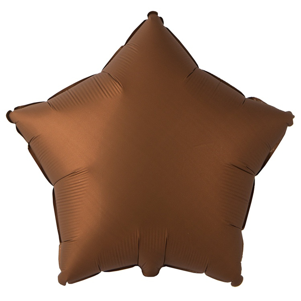 Шар фольгированный Звезда 46 см (Коричневый)