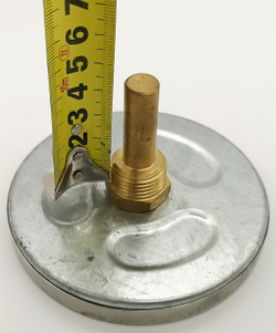 Термометр биметаллический  ТБП-100 (0+60), 46мм, 2.5, G1/2, осевой, показывающий