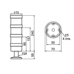 Светосигнальная колонна INNOCONT TL70-024-RRR-55