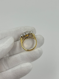 Кольцо с жёлтым кристаллом