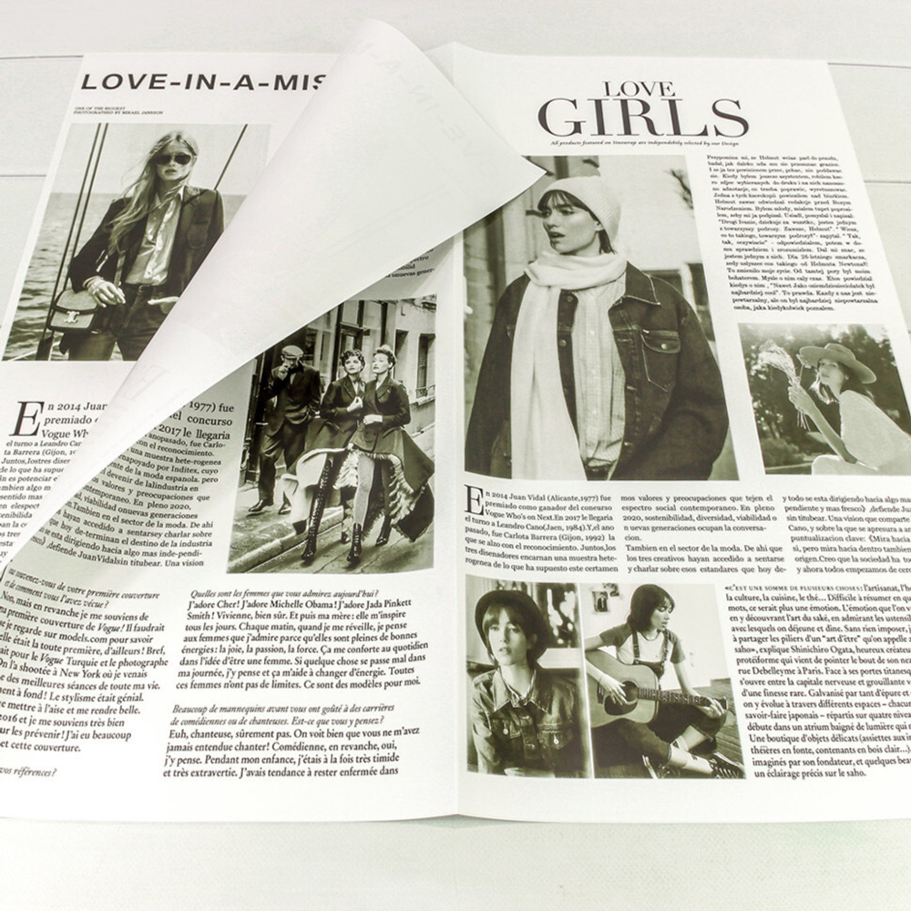 Пленка В листах 20 шт 57 х 57 см "Газета GIRLS" (Белый)