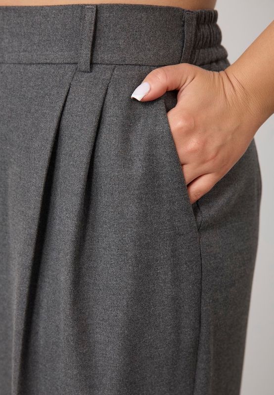 Брюки со стрелками; серый