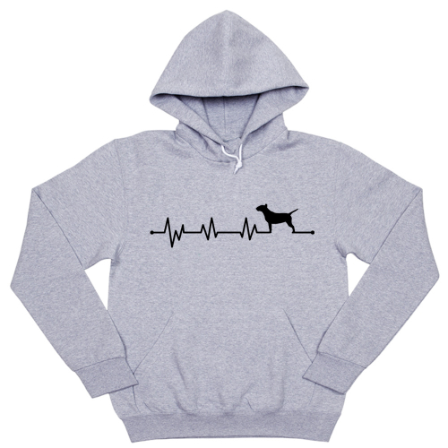 Толстовка "Сердечный ритм с Бультерьером"