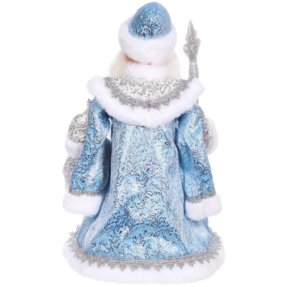 Дед Мороз музыкальный «Новогодняя сказка» 40 см (голубая шубка)