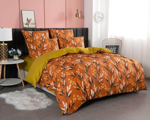 Фрида (оранж) КПБ сатин 1.6