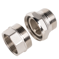 Соединение разъемное прямое (американка) LD DN32 вн-нр, латунь никелированная