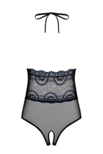 Кружевное черное боди с вырезом в интимном месте Oriens Teddy LXL (46-48) (Цвет: черный)