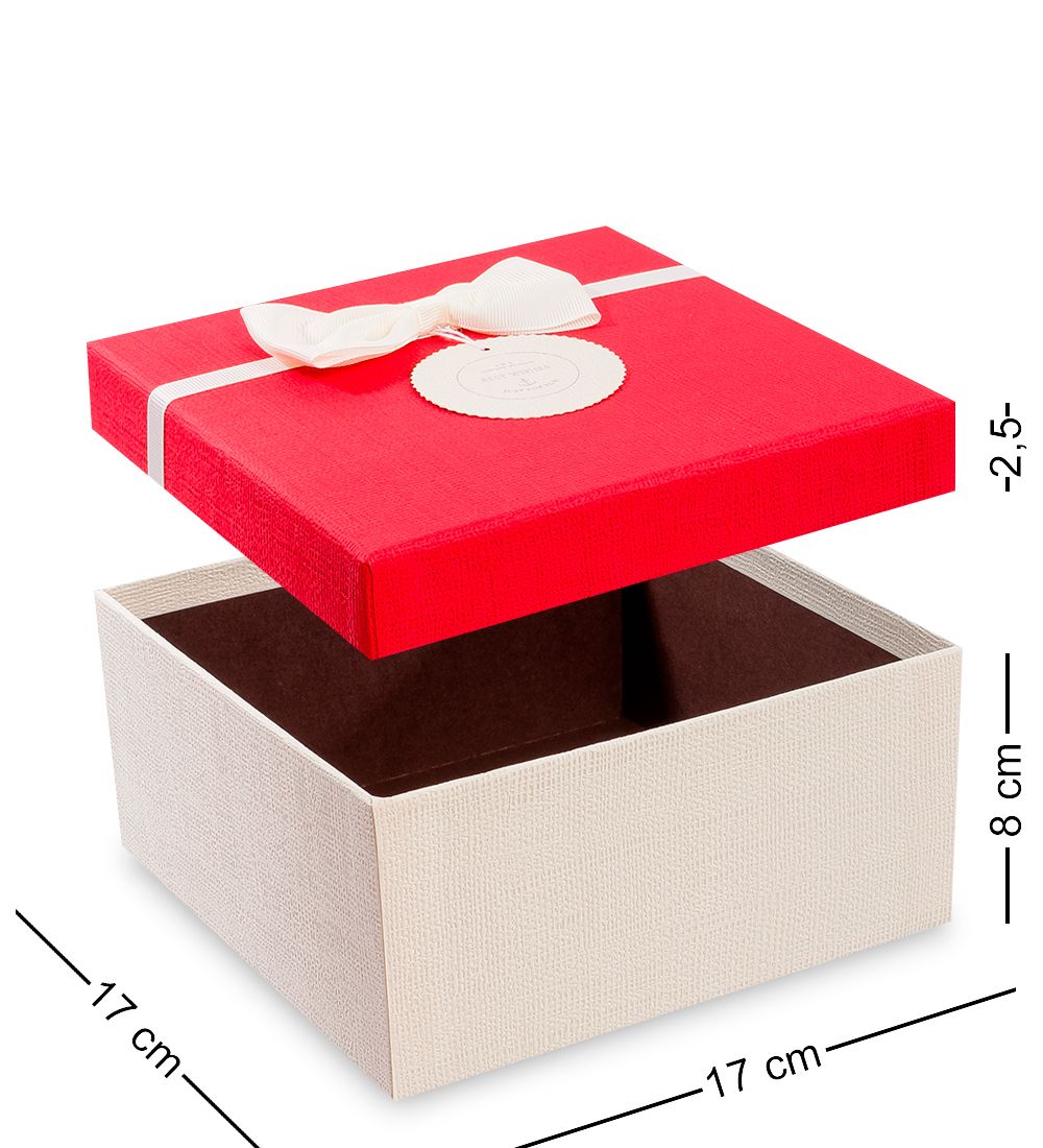 WF-32-A Набор коробок из 3шт «Прямоугольник» цв.бел./красн.