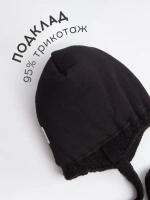 Шапка зимняя детская на завязках и снуд