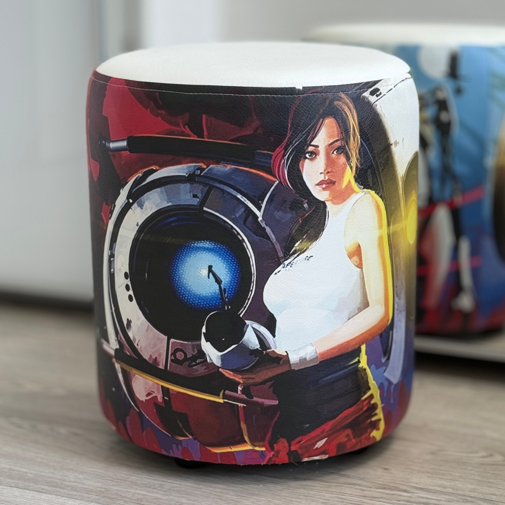 Пуф с рисунком