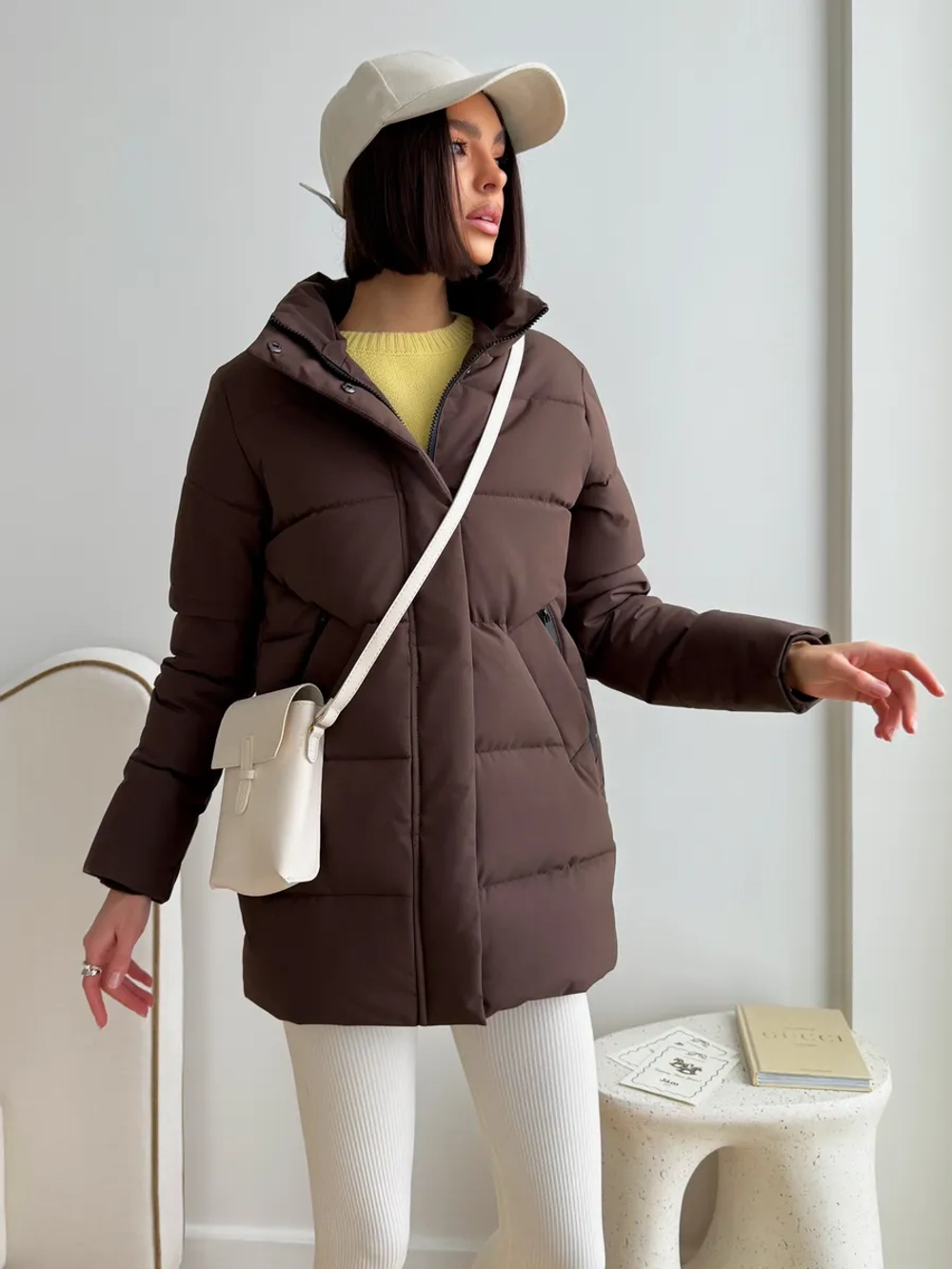 Куртка весенняя удлиненная со съемным капюшоном