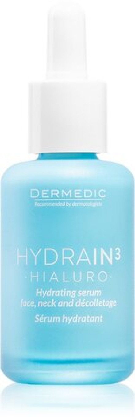 Dermedic Hydrain3 Hialuro - Увлажняющая сыворотка для лица, шеи и зоны декольте /   30  ml  / GTIN 5906739783199