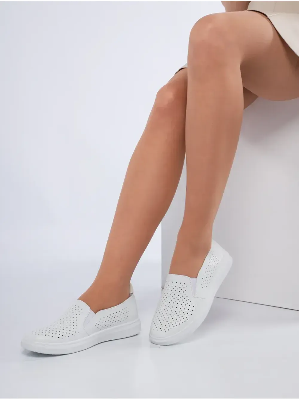 Мокасины летние с перфорацией