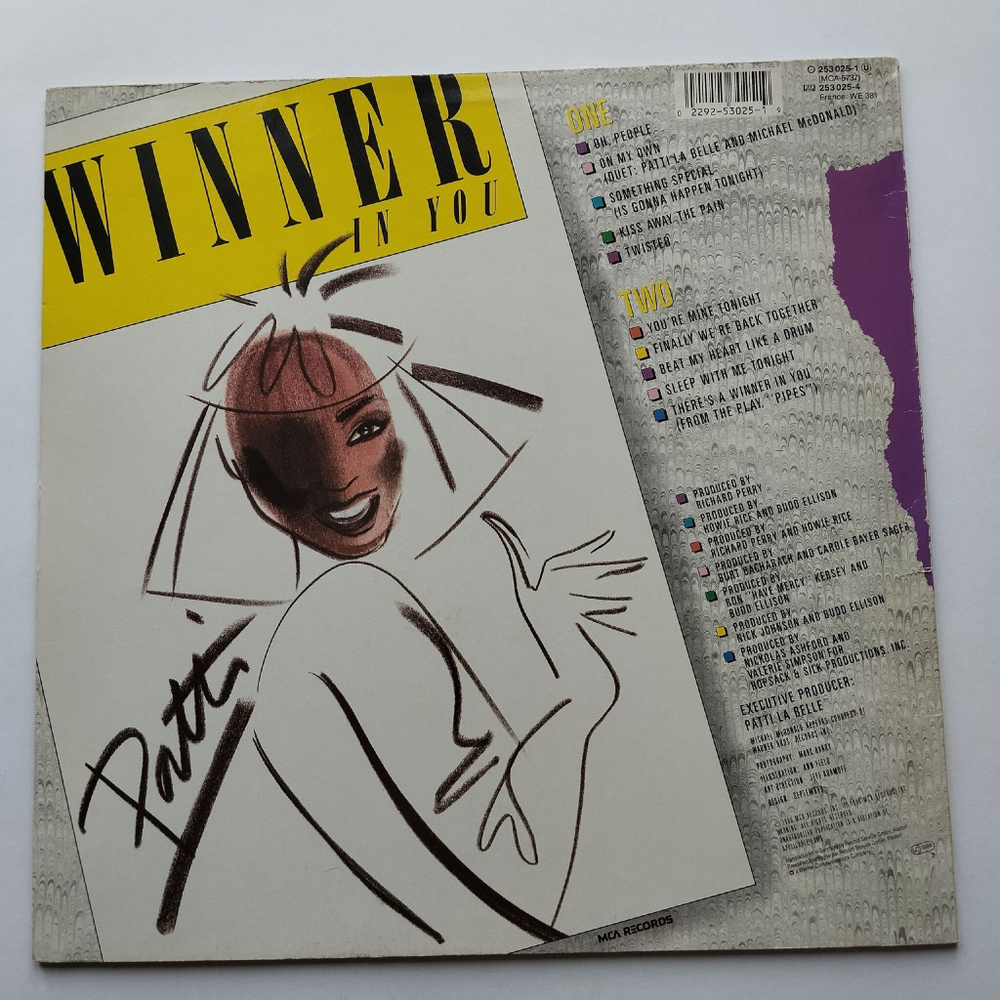 Винтажная виниловая пластинка LP Patti LaBelle Winner In You (Germany 1986)