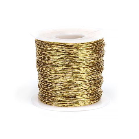 Шнур декор металлизиров.1мм серебро/золото