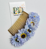 Гребень Pankigno Design с цветком хризантемы
