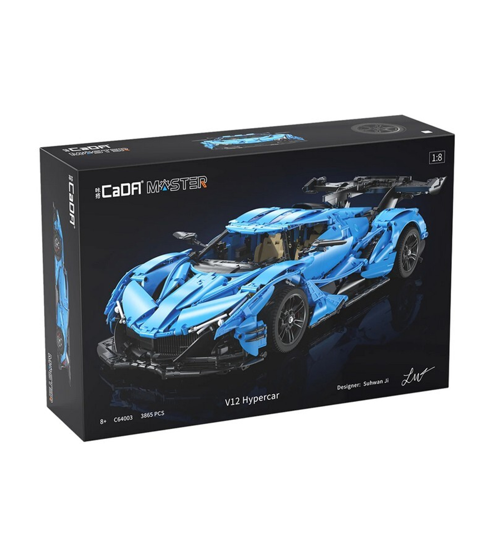 Конструктор CaDA MASTER спорткар V12 Hypercar 1/8 (3865 деталей)
